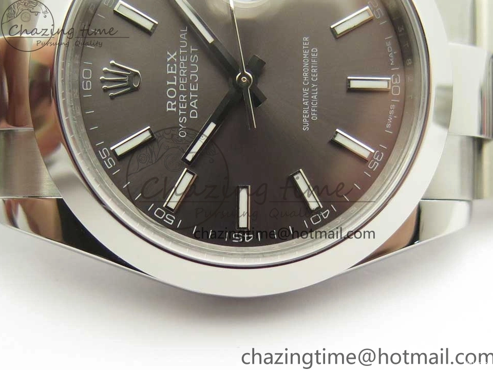DateJust Best Dial Gray BP Sticks on 126334 41mm Bracelet Makers 1:1 SS Oyster II Edition 0808